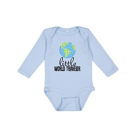 

Inktastic Little World Traveler Boys or Girls Long Sleeve Baby Bodysuit