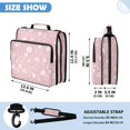 thumbnail image 3 of Zipper Binder with Shoulder Strap 2 inch 3 Ring Waterproof File Folder Organizer Bag 500 Sheet White Roses and Vines, 3 of 8
