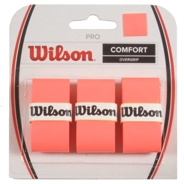 WILSON Pro Overgrip Comfort - Paquete de 3 (naranja)