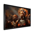 thumbnail image 2 of Designart "Zulu Festive Revelry in Brown" People Framed Wall Art Decor - Global Brown African Tribal Bedroom Framed Canvas Wall Art, 2 of 6