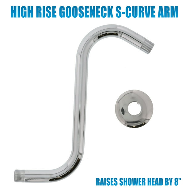 Curved Goose Neck Shower Arm, S Shower Arm