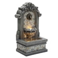 thumbnail image 2 of HomeStock Mediterranean Mastery 27 in. H Gray Resin Mosaic Wall Freestanding Outdoor Waterfall Fountain with Lights, 26.97" H x 15.75" W x 10.43" D, Outdoor Home D?cor Accent, 2 of 6