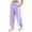 Purple, variant on Carlikeit Women's Wide Leg Track Pants 2026 Lightweight Baggy Y2K Pants with Contrast Stripes Drawstring Elastic Waist Casual Parachute Trousers