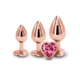 thumbnail image 3 of Rear Assets Heart Gem Metal Plug Kit in Rose, 3 of 4