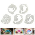 thumbnail image 4 of Plantillas de Pintura Facial perfecl para Fiesta de Cumpleaños Suministros Ligeros Reutilizables Irregular, 4 of 8