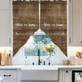 thumbnail image 4 of Bless Our Swag Valances for Windows 2 Pack Home and All Who enter Swag Kitchen Curtains 45 Inches Long Rod Pocket Short Window Treatment for Kitchen Bathroom 36"x45", 4 of 8