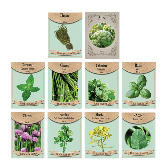 Set of 10 Herb Seed Packets - Heirloom & Non-GMO - Create a Bountiful Garden - Easy Garden Sets (Set 4 (10 Herb Packets))…