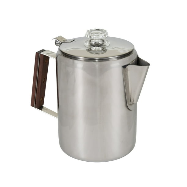 Stansport Stainless Steel Percolator Coffee Pot 9 Cup