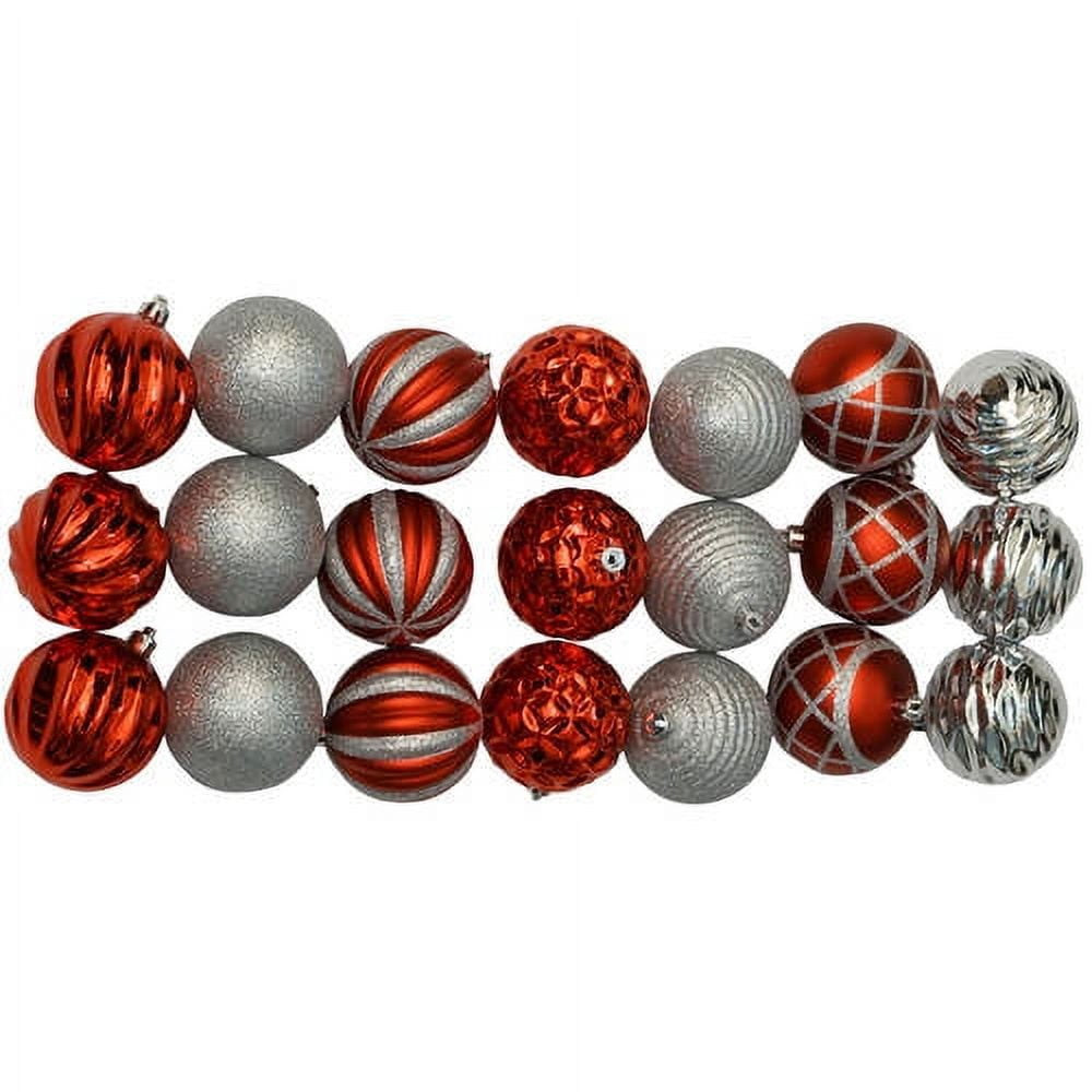 Holiday Time Christmas Ornaments Traditional 70mm Shatterproof, Set of 21, Blue / Silver