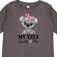 thumbnail image 4 of Inktastic Yaya Loves Me Grandchild Koala Girls Long Sleeve Toddler T-Shirt, 4 of 5