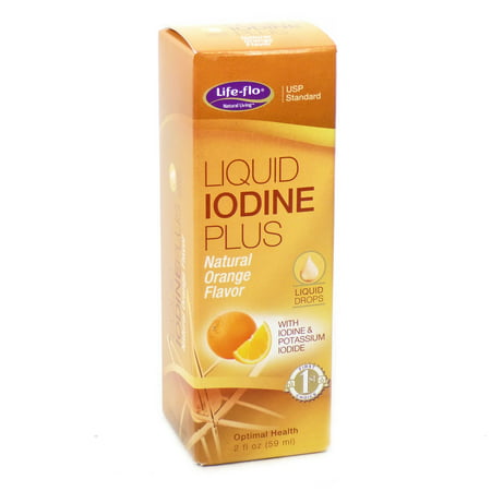Liquide iode plus orange par Life Flo - 2 Onces liquides