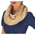 thumbnail image 1 of Peach Couture Lightweight Sheer Shimmering Crinkled Pattern Infinity Loop Scarf, 1 of 1