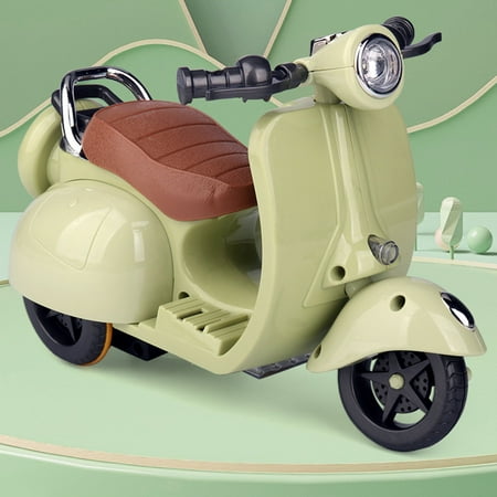 2025 Savings Clearance Electric Rotating Scooter Toy with LED Lights & Music, Interactive Collectible Desktop Decor for Kids & Adults, Durable ABS Material Stunt Motorcycle Gift for Birthday