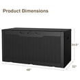 thumbnail image 4 of SONGMY 100 Gallon Resin Deck Box, Waterproof Outdoor Storage Box with Lockable Lid for Garden Tools, Patio Cushions (Black), 4 of 7