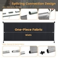 thumbnail image 2 of Vicllax 9'Wx8'H Outdoor Blind Sun Roller Shade for Patio Porch Crank Operation, Black, 2 of 9