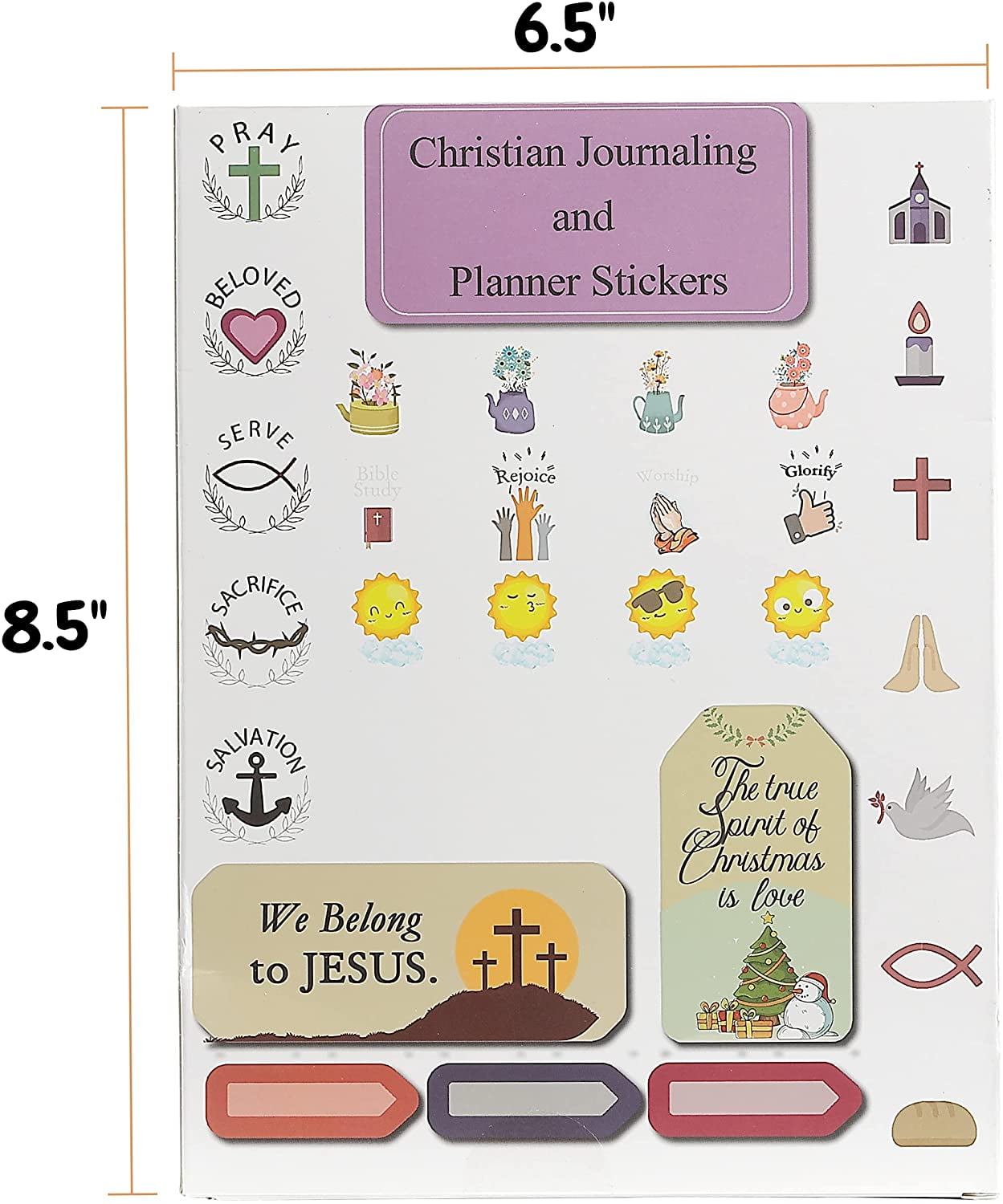 Christmas Bible Journal Kit Printable Christian Stickers for Bible  Journaling or Planners. DIY Stickers. Digital 