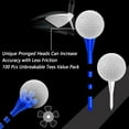 thumbnail image 3 of FINGER TEN Golf Tees Plastic 3 1/4 2 3/4 1 1/2 Inch Unbreakable 80 Driver Tees with 20 Iron Tees Mixed 100 Pack, 3 of 6