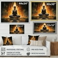 thumbnail image 4 of Designart "Woman Finding Inner Peace Through Meditation" Spiritual Framed Wall Art - Global Yellow Meditation Entryway Framed Wall Art, 4 of 6