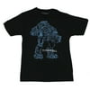 Titanfall Mens T-Shirt - Blue Detailed Mech Drawing Image