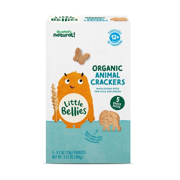 Little Bellies Organic Animal Crackers, 5 pack, 3.52 oz