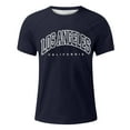 thumbnail image 2 of Men's Raglan Sleeve Letter Print Short Sleeve T-Shirt - Floral Fashion Trend, Round Neck, Durable for Daily Wear, 2 of 4