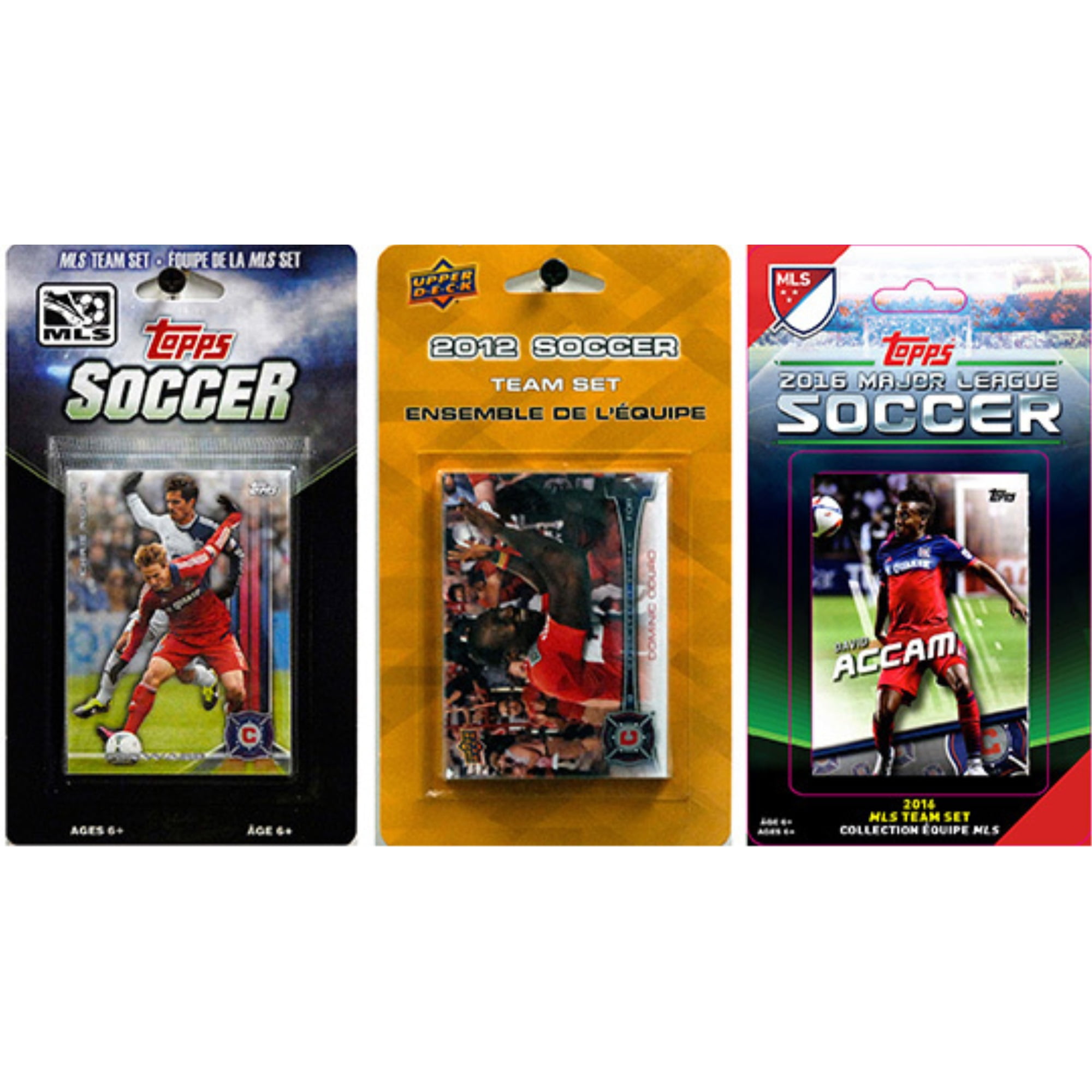 MLS Chicago Fire 3 Different Licensed Trading Card Team Sets Walmart