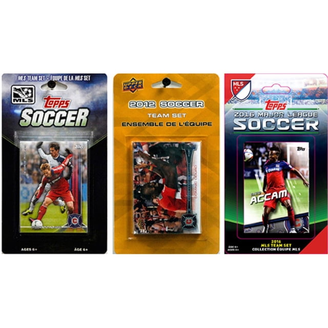 C&I Collectables FIRE316TS MLS Chicago Fire 3 Different Licensed Trading Card Team Sets