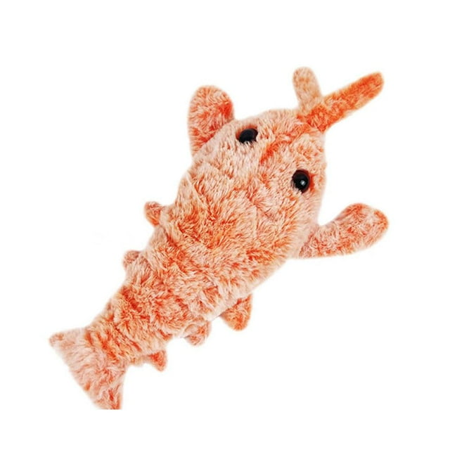 Jouet Électrique Rechargeable USB Homard Chat Interactif avec Herbe à Chat pour Jeu Intérieur Exercice Soulagement du Stress