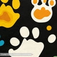 thumbnail image 3 of Dog Paw Print Polyester Chair Mat for Hardwood Floors with Right-Angle Design - Durable Floor Protector for Office and Home - Desk Mat for Carpets and Hard Floors - 47" x 35" - Black, 3 of 6