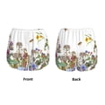 thumbnail image 3 of Pofeuu Herbs and Wildflowers Print Women's Athletic Shorts Running Workout Shorts Tummy Control Quick Dry Gym Shorts with Pockets Double layer sports shorts-Large, 3 of 7