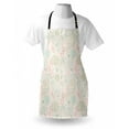 thumbnail image 3 of Floral Apron Vintage Soft Floral with Dotted Background Nature Inspiration Image, Unisex Kitchen Bib Apron with Adjustable Neck for Cooking Baking Gardening, Pale Green Mint Green Coral, by Ambesonne, 3 of 3