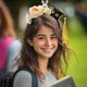 thumbnail image 5 of Xihbxyly Diadema de Graduación, Accesorio Floral para Birrete, Diseño Ligero y Cómodo, Mini Birrete con Flores Artificiales, Ideal para Sesiones de Fotos y Celebraciones, Ideal para Graduados y Fiest, 5 of 7