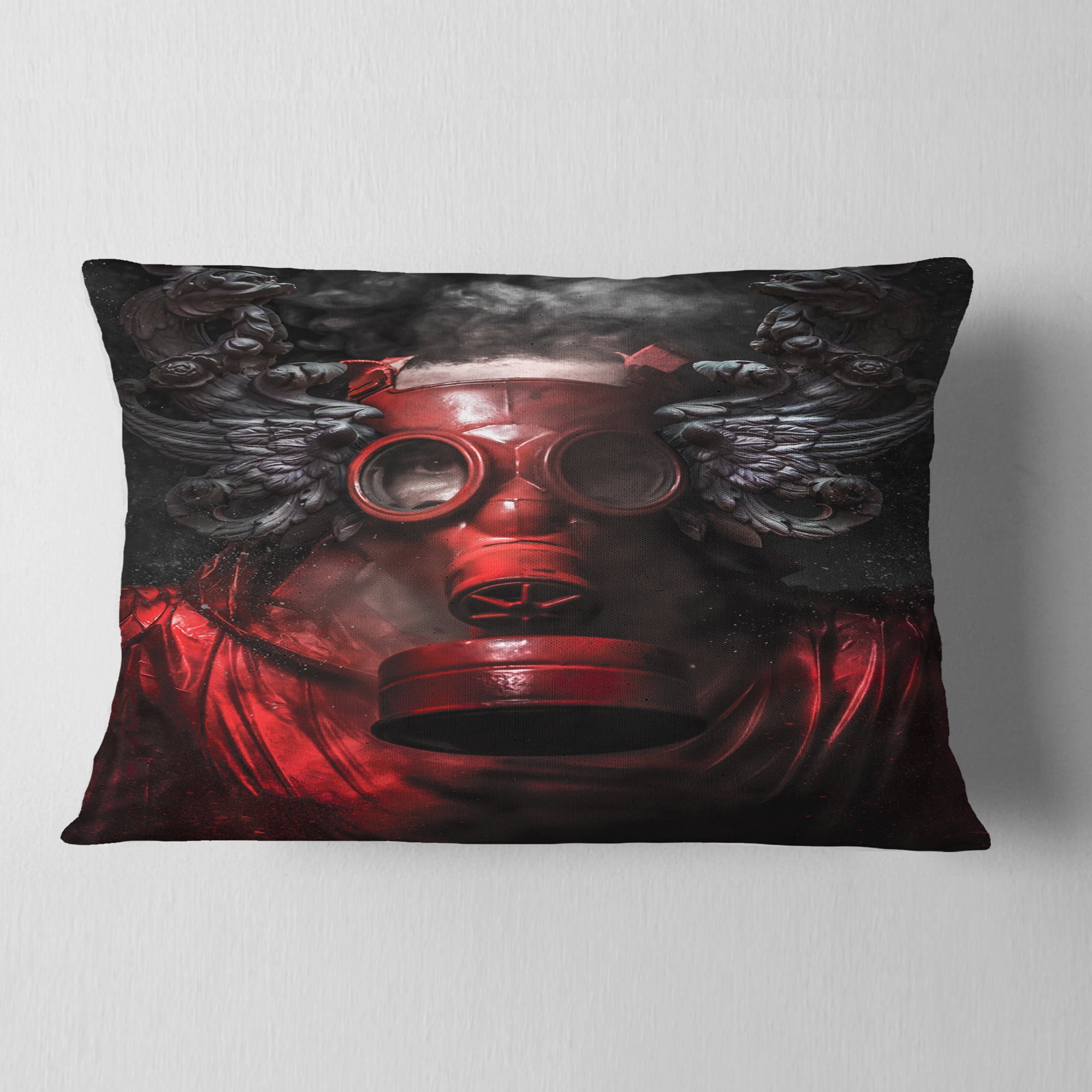 Designart Nuclear Attack - Contemporary Throw Pillow - 12x20