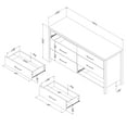 thumbnail image 4 of Commode 6 tiroirs pour Adulte, fini Chêne vieilli et Noir mat, collection Munich de Meubles South Shore, 4 of 9