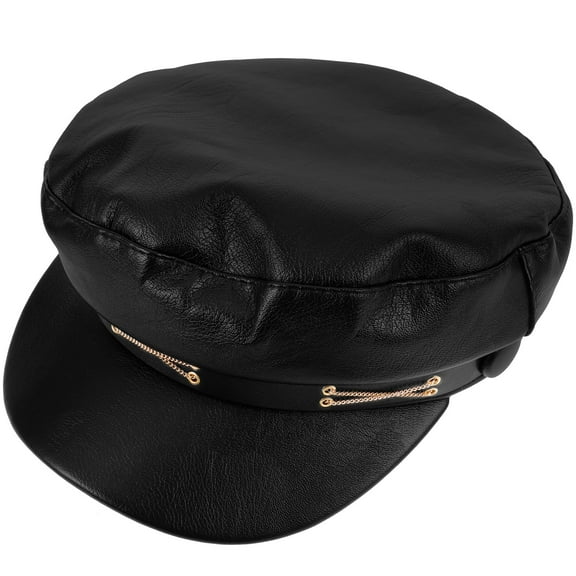 WORGEOUS Beret Hat French Style Cap Women Beret Cap Painter Hat Decorative Chain Beret Cap