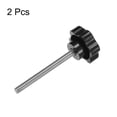 thumbnail image 3 of Uxcell 2 Pieces Star Knobs M8 x 100mm 304 Stainless Steel Threaded Stud 46mm 6-Star Head Clamping Thumb Screw Black, 3 of 7