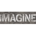 thumbnail image 2 of N Harbick 14x7 White Modern Wood Framed Wall Art Titled - Imagine, 2 of 5