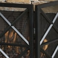 thumbnail image 4 of Mandralla 3 Panelled Iron Fireplace Screen, Black, 4 of 5