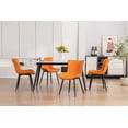 thumbnail image 6 of YOUNIKE Dining Chairs with Metal Legs Wing Backrest Set of 2 Upholstered Dinner Side Chair, Orange, 6 of 11