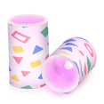 thumbnail image 7 of Yayeee Flameless Candles with Remote Flickering Battery Operated Multi Color Changing, Blue Retro Triangles, 7 of 7