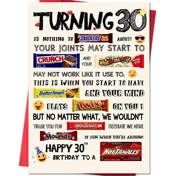 Tarjeta de cumpleaños divertida para 30 años ACHICGIRL