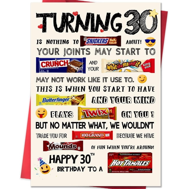 Tarjeta de cumpleaños divertida para 30 años ACHICGIRL