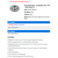thumbnail image 2 of Rear Brake Rotor - Compatible with 1999 - 2009 Saab 9-5 2000 2001 2002 2003 2004 2005 2006 2007 2008, 2 of 2