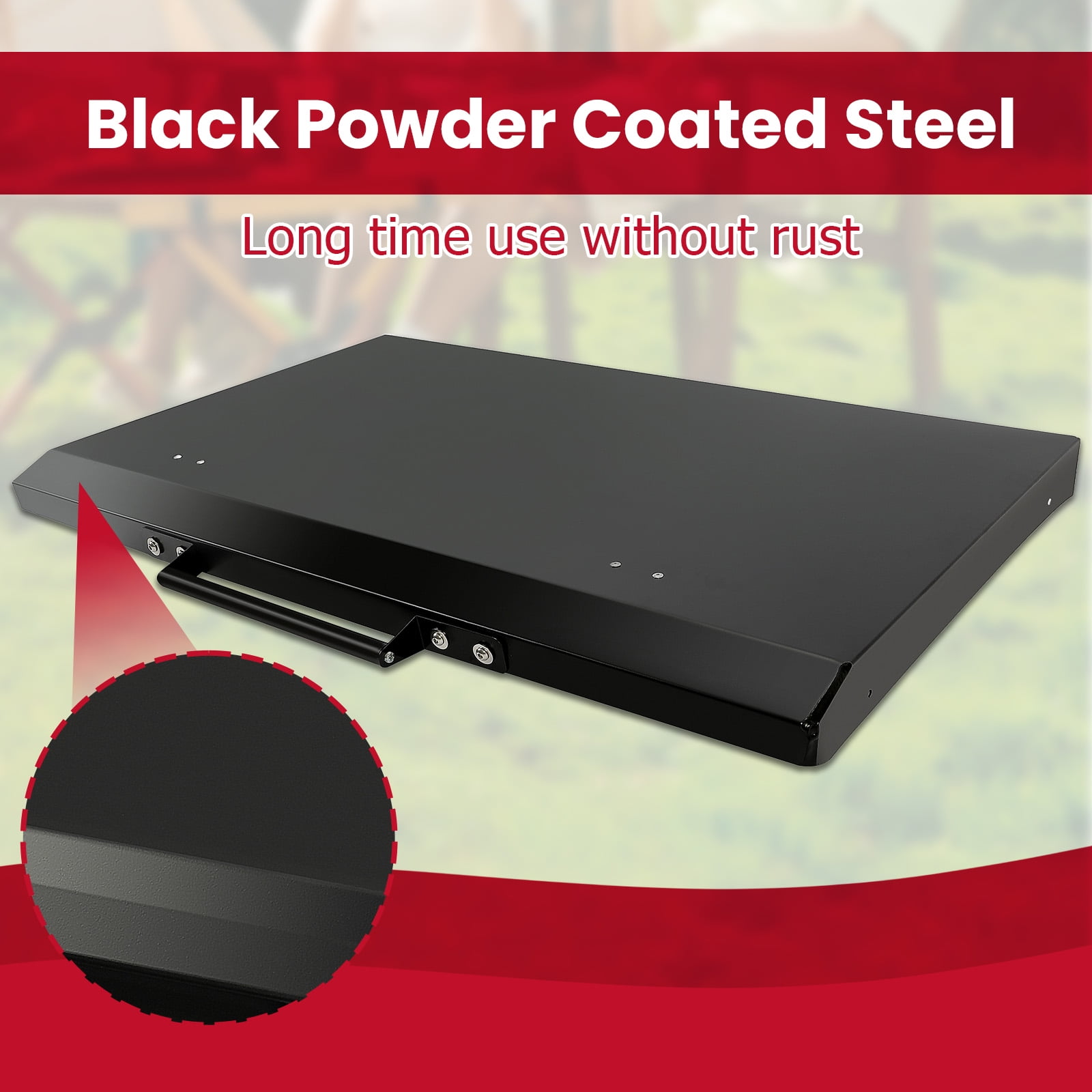 Kojem 36" Griddle Cover with Handle for Outdoor BBQ Barbecue,  Waterproof Powder Coated Aluminum, for Blackstone Members Camp Chef Grill