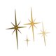thumbnail image 5 of 4 piezas de hierro Starbursts Metal Wall Arts Estrellas colgantes Simples y fáciles de instalar Estrellas Oro, 5 of 9