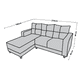 thumbnail image 5 of Sala Esquinera El Bazar Store Demeter Gris plata 210x160 cm, Tela Lino nacional, Modular, Love seat, chaise, 5 of 5