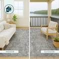 thumbnail image 4 of Addison Rugs Chantille Indoor/Outdoor Traditional Global Silver Machine Washable Rectangle Rug, 5' x 7'6", 4 of 8