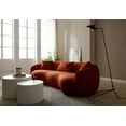 thumbnail image 2 of Kevinplus 4-Seat Modern Curved Sofa with 3 Pillows for Bedroom Office Apartment (Orange), 2 of 7