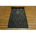 thumbnail image 5 of Casavani Hand Block Printed Black Cotton Dhurrie Hallway Stair Runner Rug Outdoor Patio Rug 3x20 feet, 5 of 7