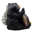 thumbnail image 4 of Ebros Statue d'Ours Noir et Raton Laveur Signe de Bienvenue Décoration Maison, 4 of 5